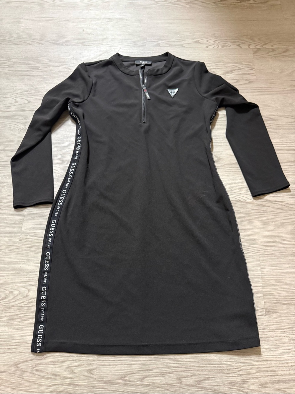 Women's Black GUESS Long Sleeve Sheath Dress Size XXL